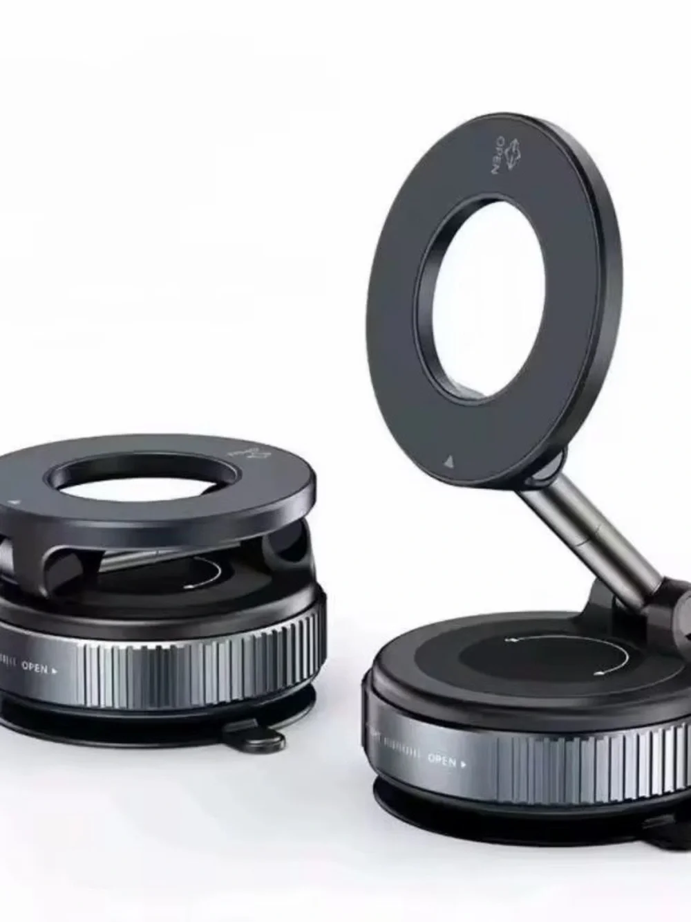 Vacuum Suction Magnetic Phone Bracket - Black